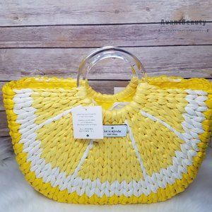 Kate Spade Picnic Perfect Lemon Medium Tote white